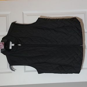 Croft and Barrow Black Puffer Vest Petite Large